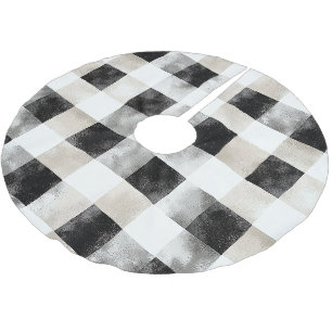 Chic Cream Black Plaid Kerstmis Kerstboom Rok