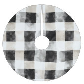 Chic Cream Black Plaid Kerstmis Kerstboom Rok (Voorkant)