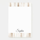 Chic Cream Brown Stripes Post-it® Notes (Voorkant)