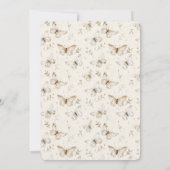 Chic Cream Butterflies Birthday Kaart (Achterkant)