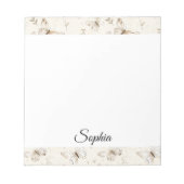 Chic Cream Butterflies Notitieblok (Voorkant)