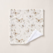Chic Cream Butterflies Vrijgezellenfeest Bad Handdoek (Wasdoekje)