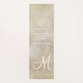 Chic Cream Floral - Aangepaste monogram Yogamat (Achterkant)