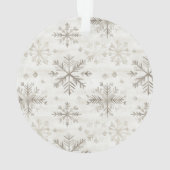 Chic Cream Grey Hearts Ornaments   Ornament (achterkant)