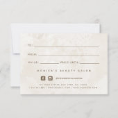 Chic Cream Marble Soft Colors Neutrale Elegant (Achterkant)