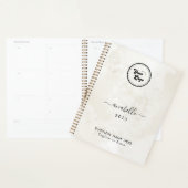Chic Cream Marmer Naam jaar Aangepaste zakelijke L Planner (Display)