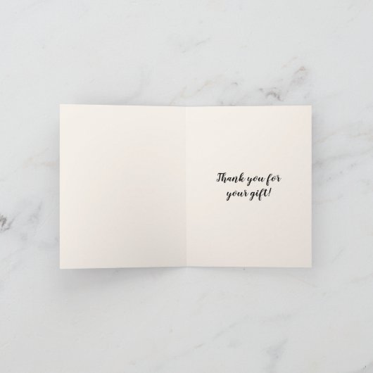 Chic Cream Stone Black Wimpers Dank u Bedankkaart (Binnen)