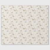 Chic Cream Vlinders Verjaardag Cadeaupapier (Vlak)