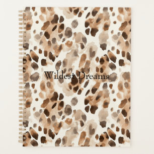 Chic Crème Brown Poster de animal léopard