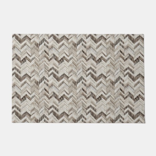 Chic crème chevron deurmat (Voorkant)