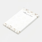 Chic Crème Grijs Harten Ornamenten Post-it® Notes (Schuin)