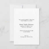 Chic Custom Baby Foto Name Script Birth Aankondiging (Achterkant)