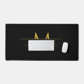 Chic Custom Initials and Name Desk Mat for Work (Clavier et souris)