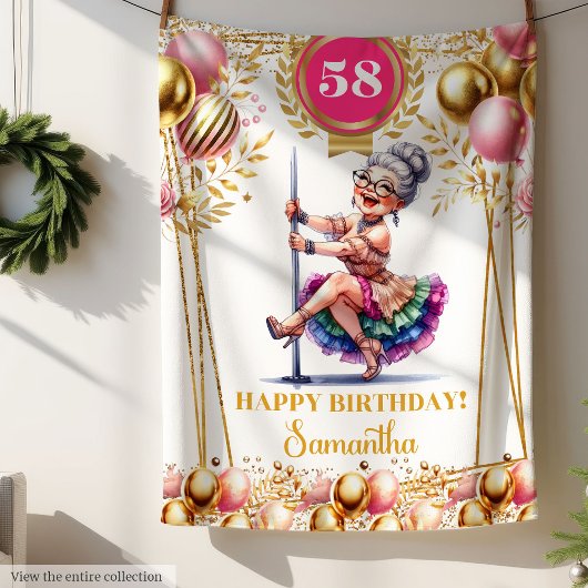 Chic Custom Naam Funny Deken voor Oma