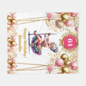 Chic Custom Naam Funny Deken voor Oma (Voorkant (Horizontaal))