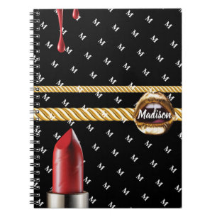 Chic Custom stijlvol lippen Gift Bday Beauty Girl Notitieboek