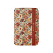 Chic Custom Waterverf Floral Patroon Badmat (Voorkant Verticaal)
