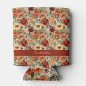 Chic Custom Waterverf Floral Patroon Blikjeskoeler (Achterkant)