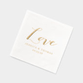 Chic Custom Wedding Love Sjabloon Folie Servetten (Links)