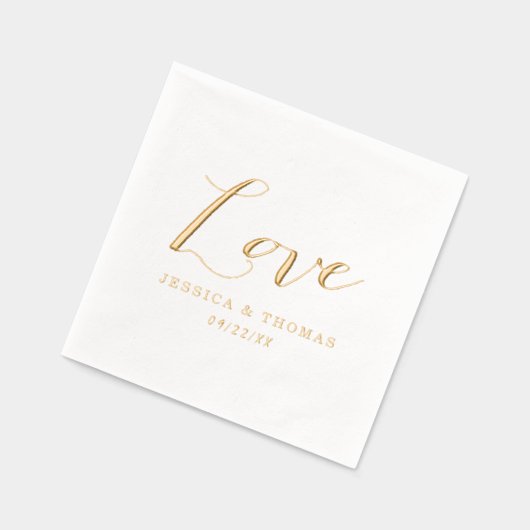 Chic Custom Wedding Love Sjabloon Folie Servetten (Links)