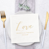 Chic Custom Wedding Love Sjabloon Folie Servetten