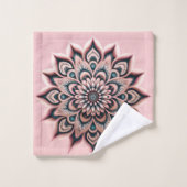Chic Customisé Rose Parties scintillant or Mandala (Gant de toilette)