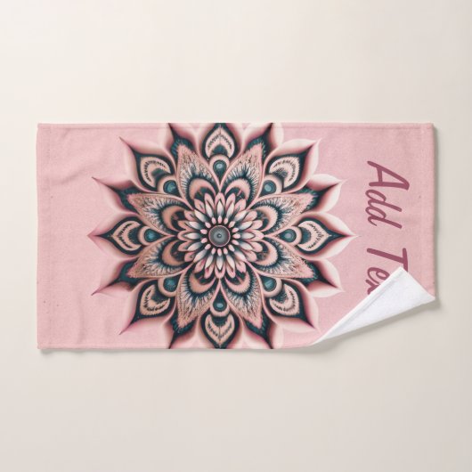 Chic Customisé Rose Parties scintillant or Mandala (Serviette à main)