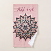 Chic Customisé Rose Parties scintillant or Mandala (Serviette à main)