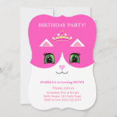 Chic Cute Rose Blanc Tuxedo Chat Invitation (Devant)