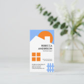 Chic Cute Sunny Home Picket Fence Realty Visitekaartje (Staand voorkant)