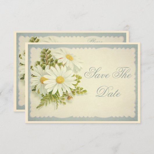 Chic  Daisies sparen de Datum 65th Save The Date (Voorkant / Achterkant)