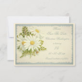 Chic  Daisies sparen de datum 75th Save The Date (Achterkant)