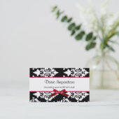 Chic Damask Custom Visitekaartje (Staand voorkant)