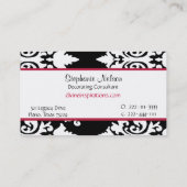 Chic Damask Custom Visitekaartje (Achterkant)