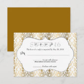 Chic Damask RSVP [Or] (Devant / Derrière)