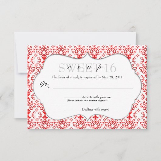 Chic Damask RSVP [Rouge] (Devant)