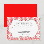 Chic Damask RSVP [Rouge] (Devant / Derrière)