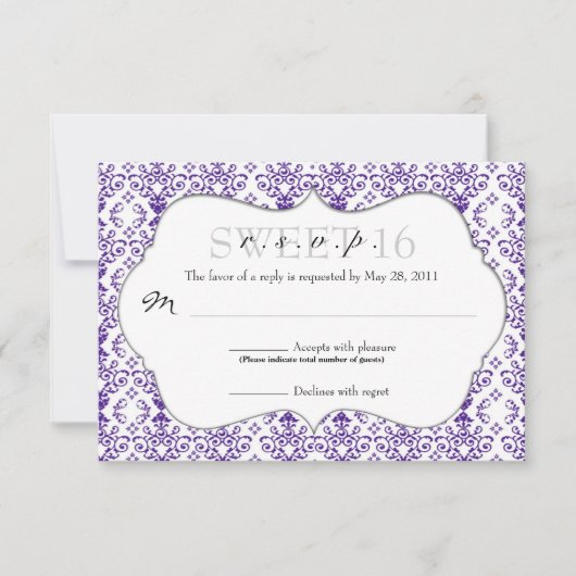 Chic Damask RSVP [Violet] (Devant)