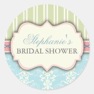 Chic Damask  Vrijgezellenfeest Favor Sticker