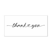 Chic Dank Je | Script Hart Rubberstempel (Afrduk)