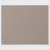 Chic Dark Coffee Brown White Stripes Pattern Cadeaupapier (Vlak)