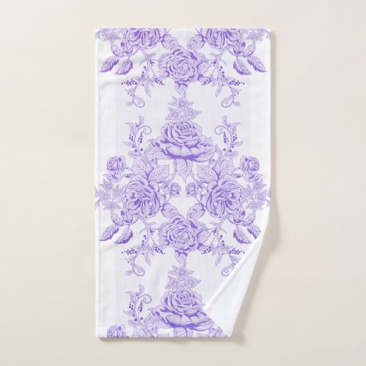 Chic de Chabby, lavande, toile, motif, floral, Vic (Serviette à main)