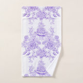 Chic de Chabby, lavande, toile, motif, floral, Vic (Serviette à main)