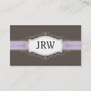 Chic Déco Cadre Monogramme Carte de visite Lilac