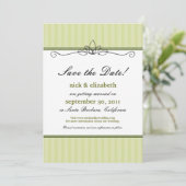 Chic Deco Save the Date (limoengroen) (Staand voorkant)