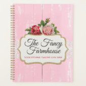 Chic Démodé Bois Rustique Fleurs Roses Floral Vint (Devant)