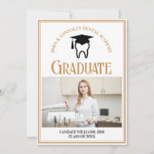 Chic Dental School Foto Aangepast Afstuderen Aankondiging (Voorkant)