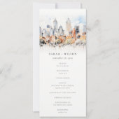 Chic Denver Colorado Skyline Wedding Programma (Voorkant)