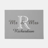 CHIC DEUR MAT_"Mr & Mrs."_NAME/MONOGRAM Deurmat (Voorkant)