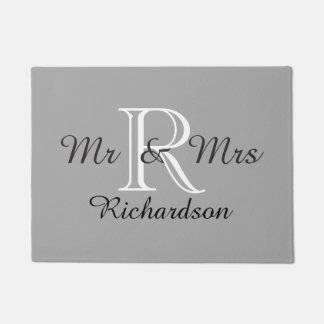CHIC DEUR MAT_"Mr & Mrs."_NAME/MONOGRAM Deurmat